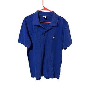 Brooks‎ Brothers Size XL Performance Polo Shirt Royal Blue Slim Fit